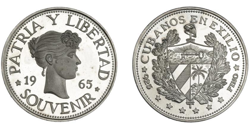 735   -  MONEDAS EXTRANJERAS. CUBA. Souvenir. 1965. Cubanos en el exilio. Unusual World Coins. XM-6. Prueba.
