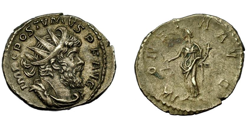 356   -  IMPERIO ROMANO. PÓSTUMO. Antoniniano. Colonia (260-269). R/ Moneta a izq. con balanza y cornucopia; MONETA AVG. VE 3,26 g. 20,2 mm. RIC-315. EBC-/MBC+.