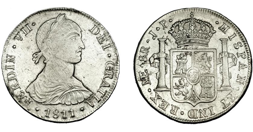 529   -  FERNANDO VII. 8 reales. 1811. Lima. JP. VI-1040. Pequeñas marcas. MBC.