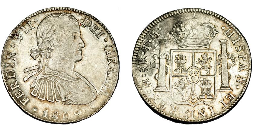 533   -  FERNANDO VII. 8 reales. 1809. México. TH. VI-1083. MBC/MBC+.