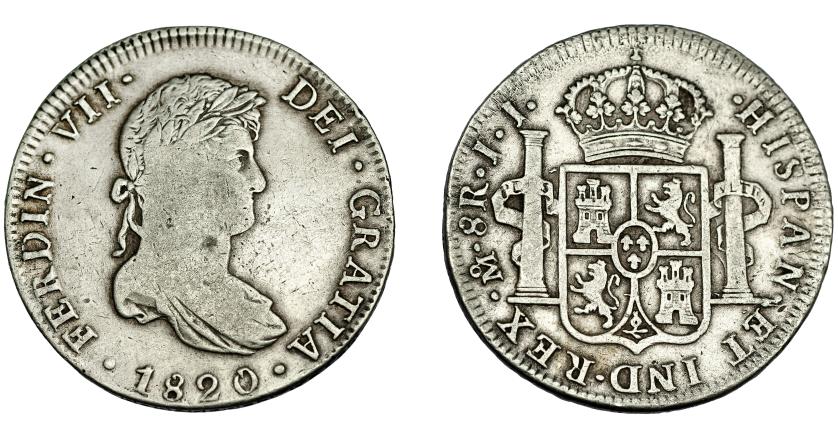 534   -  FERNANDO VII. 8 reales. 1820. México. JJ. VI-1100. MBC-.