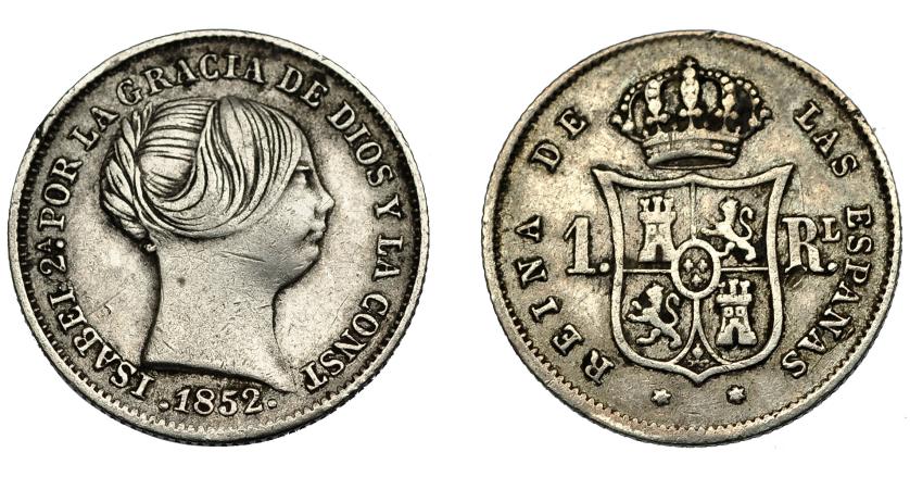 551   -  ISABEL II. Real. 1852. Madrid. VI-266. Pequeñas marcas. MBC.