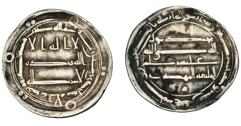 605   -  MONEDAS EXTRANJERAS. MUNDO ISLÁMICO. Califato abbasí. Al-Mahdi. Dirham. Madinat al-Salam 161 H. Sica-3,1623. Oxidaciones. MBC.