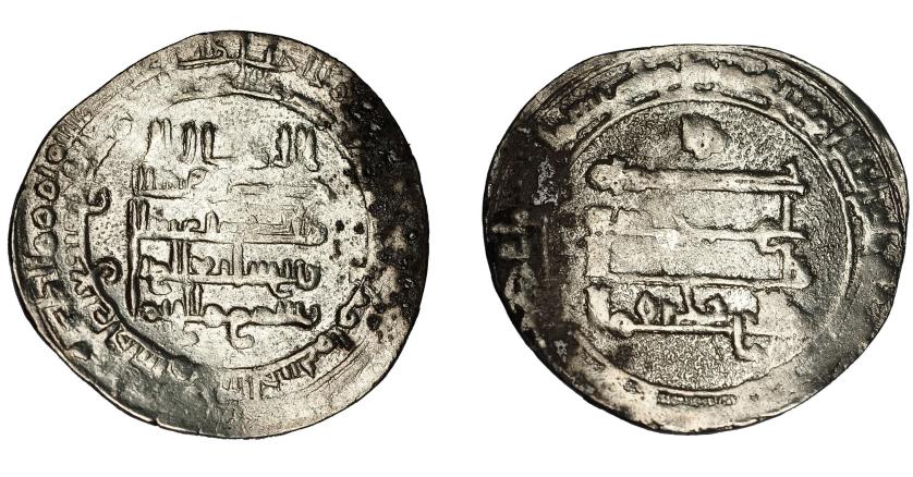 611   -  MONEDAS EXTRANJERAS. MUNDO ISLÁMICO. Califato abbasí. Al-Muqtadir. Dirham. Madinat al-Salam. 314 H. Sica 4, 1112. Oxidaciones. EBC-.