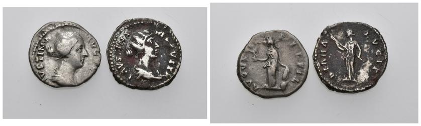 236   -  IMPERIO ROMANO. Lote de 2 denarios de Faustina. MBC-. 