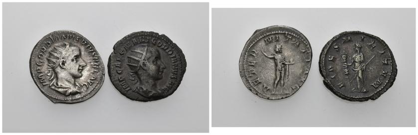 238   -  IMPERIO ROMANO. Lote de 2 antoninianos de Gordiano III. MBC.