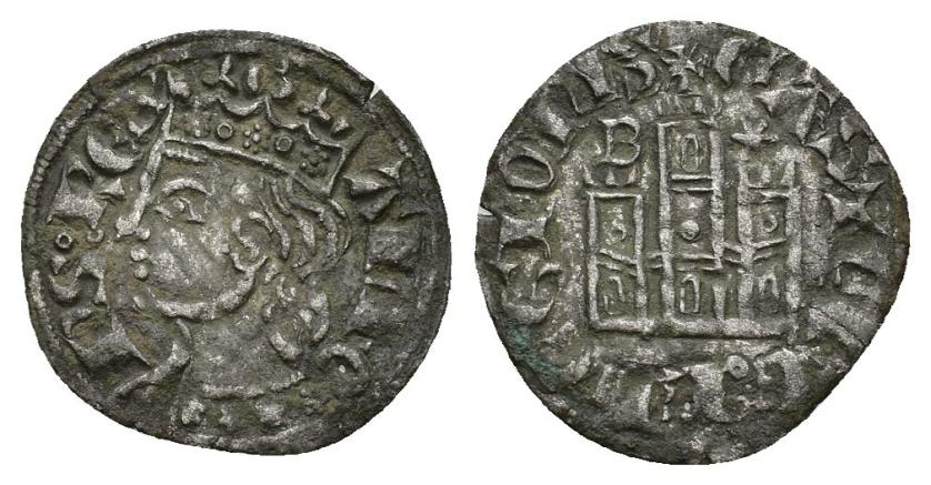 468   -  REINOS DE CASTILLA Y LEÓN. ALFONSO X. Dinero/cornado. Burgos. R/ B y estrella encima del castillo. VE 0,80 g. 19,5 mm. III-335.1. MM-A11:2.1. MBC.