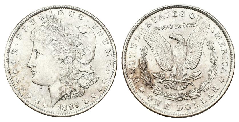 641   -  MONEDAS EXTRANJERAS. ESTADOS UNIDOS DE AMÉRICA. 1 dólar. 1889. AR 26,79 g. 37,9 mm. KM-110. EBC.