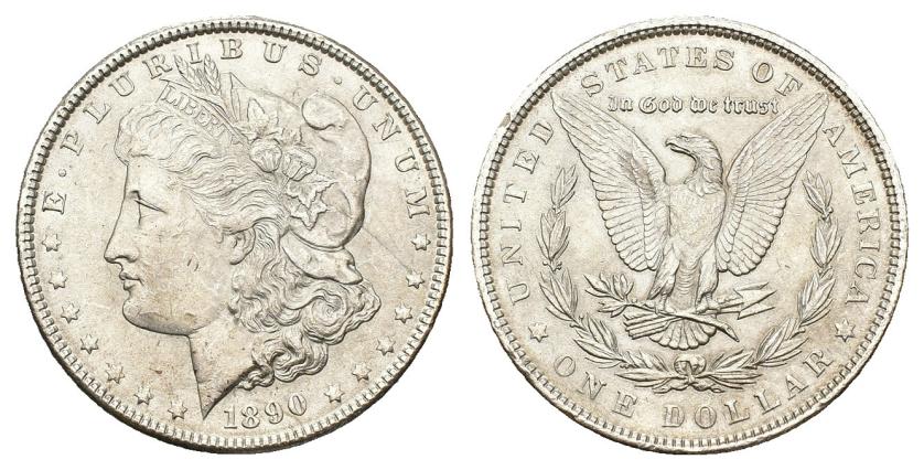 642   -  MONEDAS EXTRANJERAS. ESTADOS UNIDOS DE AMÉRICA. 1 dólar. 1889. AR 26,77 g. 38 mm. KM-110. EBC. 