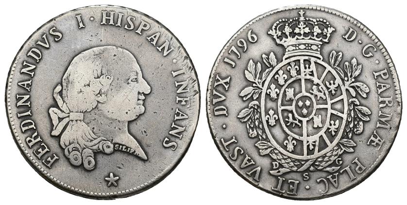667   -  MONEDAS EXTRANJERAS. ITALIA. DUCADO DE PARMA. Fernando I. Ducatón. 1796. AR 25,35 g. 38,7 mm. KM-C.15a. BC+/MBC.