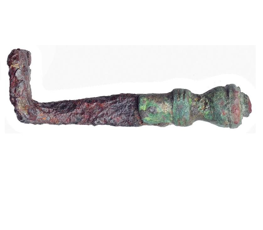2078   -  ARQUEOLOGÍA. COLECCIÓN DE LLAVES. ROMA. Imperio Romano. Manivela. Siglos II-III. Bronce y hierro. Longitud 7 cm.