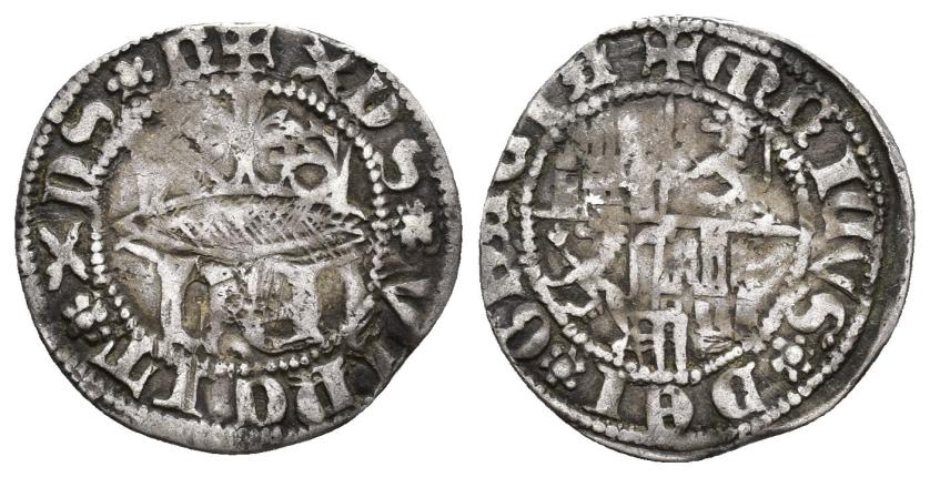 492   -  REINOS DE CASTILLA Y LEÓN. ENRIQUE IV. 1/2 real. Segovia. AR 1,45 g. 18,6 mm. III-725. BMM-933. BC+.