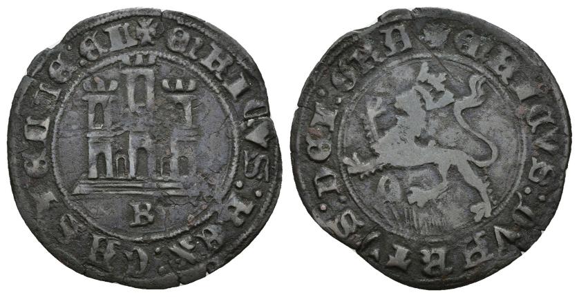 496   -  REINOS DE CASTILLA Y LEÓN. ENRIQUE IV. Maravedí. Burgos. VE 2,27 g. 26 mm. III-791. BMM-958.2. MBC-/BC+.