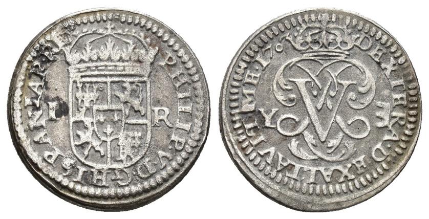 525   -  FELIPE V. 1 real. 1707. Segovia. Y. AR 3,11 g. 18,9 mm. VI-526. El 0 de la fecha pequeño. MBC+.