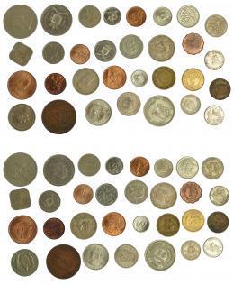 592   -  MONEDAS EXTRANJERAS. Lote de 31 monedas de distintos países: Honduras británica (5), Panamá (8), territorios del este del Caribe (7), Antillas holandesas (3). Curaçao (1), Trinidad y Tobago (7). MBC/SC.