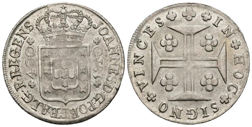 667   -  MONEDAS EXTRANJERAS. PORTUGAL. 400 reis. 1810. KM-331. Acuñación floja. EBC-. 