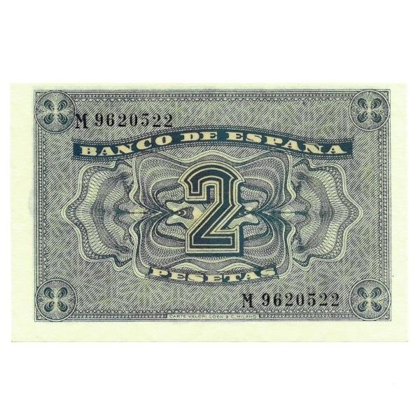 700   -  BILLETES ESPAÑOLES. 2 pts. 4-1938. Serie M. ED-D 30a. SC.