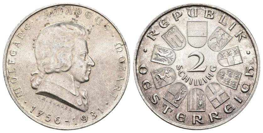 3322   -  MONEDAS EXTRANJERAS. AUSTRIA. 2 Schilling. 1931. Viena. Mozart. 12,07 g. 14,11 mm. KM-2847. EBC+.