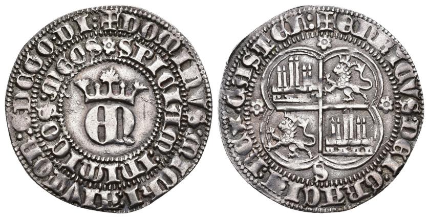 248   -  REINOS DE CASTILLA Y LEÓN. ENRIQUE II. Real. Sevilla. AR 3,47 g. 27,6 mm. III-406. MBC+.