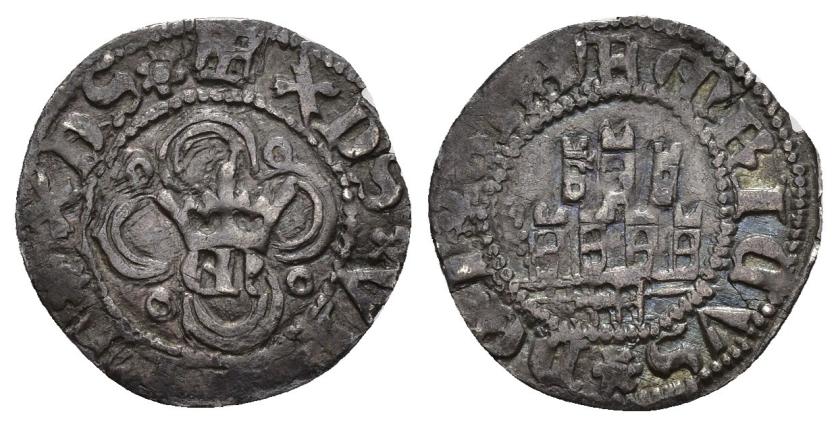 252   -  REINOS DE CASTILLA Y LEÓN. ENRIQUE IV. 1/4 real. Segovia. Círculos en rev. AR 0,76 g. 16,2 mm. III-732. MBC. Muy rara.
