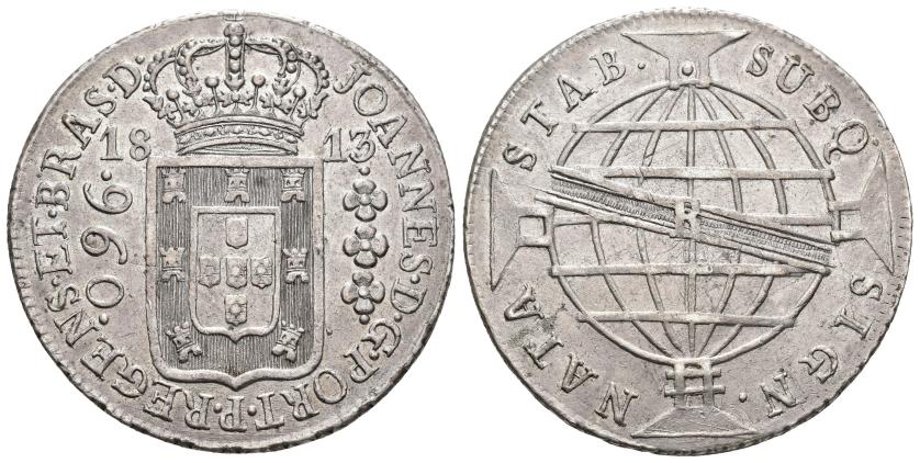 544   -  MONEDAS EXTRANJERAS. BRASIL. Juan VI. 960 reis. 1813-B. AR 26,88 g. 40 mm. KM-305.1. EBC-.