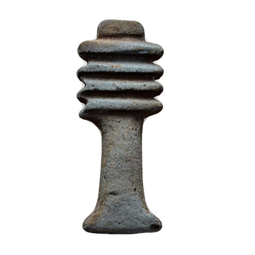 2021   -  ARQUEOLOGÍA. EGIPTO. Baja Época. Amuleto del pilar dyed (664-323 a.C.). Fayenza. Altura 4 cm.