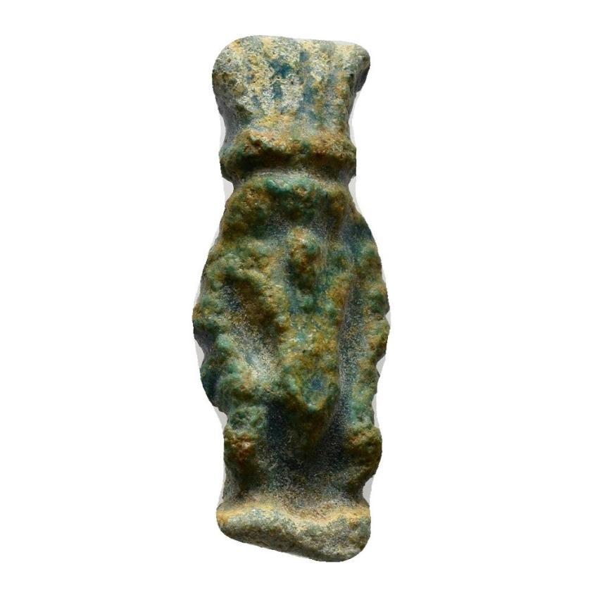 2024   -  ARQUEOLOGÍA. EGIPTO. Baja Época. Amuleto del dios Bes (664-323 a.C.). Fayenza. Altura 2,3 cm.