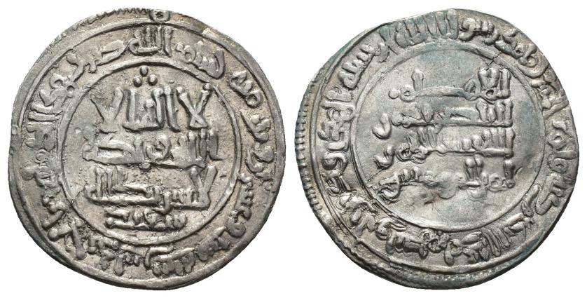 3207   -  ACUÑACIONES HISPANO-ÁRABES. CALIFATO. Abd al-Rahamn III. Dirham. Al-Andalus. 326 H. AR 2,50 g. 23,3 mm.  V-387. MBC.