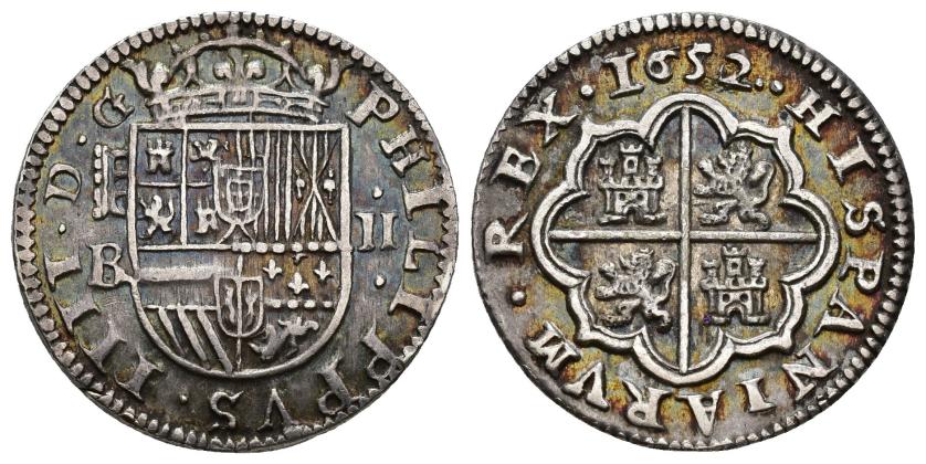 2495   -  FELIPE IV. 2 reales. 1652/0. Segovia. BR. AR 6,2 g. 25,5 mm. AC-959. MBC+/EBC-.