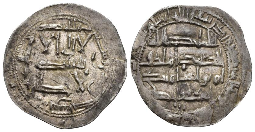 107   -  EMIRATO. ABD AL-RAHMAN II (821-852). Dírham. Al-Andalus. 221 H. AR 2,61 g. 26 mm. V-159. R.B.O. MBC+.
