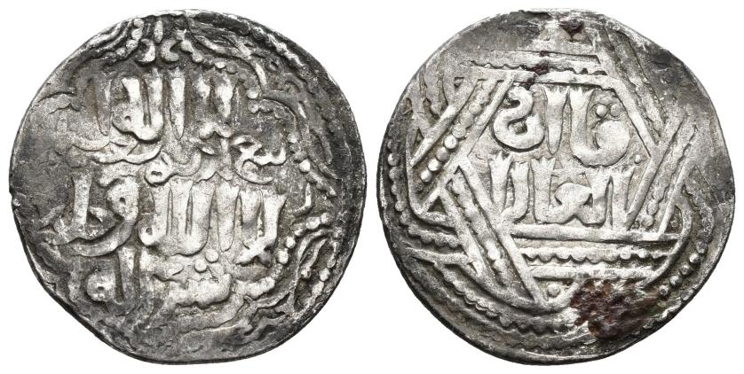 1120   -  ILJANÍES. ABAQA  (665-680/1266-1281). Dírham. (Tiflis / تفليس). 671 H. AR 2,85 g. 19 mm. Diler-A-98-671. Concreciones. MBC-.