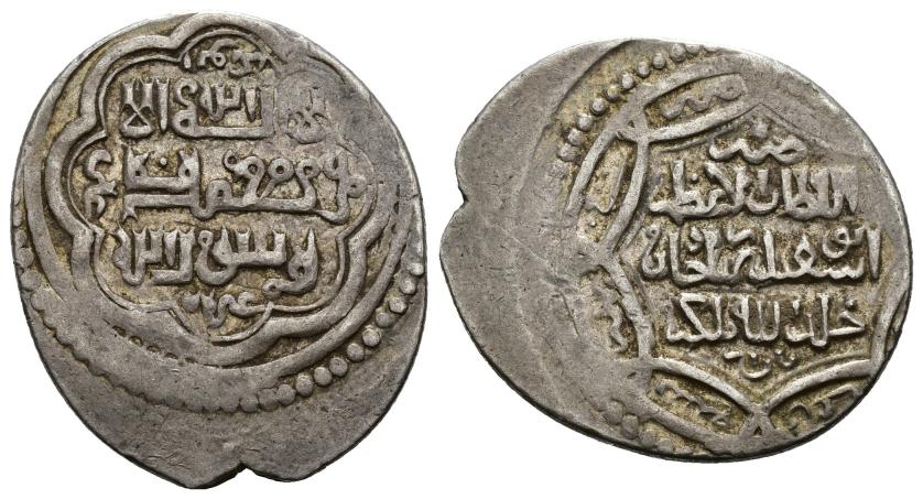 1123   -  ILJANÍES. ABU SA'ID  (716-736/1316-1335). Doble dírham. Bazar. 729 H. AR 3,16 g. 20 mm. Mitchiner 1977-1652 var.; Diler-Ab-525. MBC.