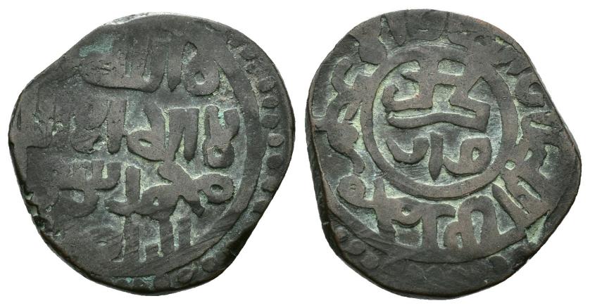 1137   -  JWARESMÍES. 'ALA AL-DIN MUHAMMAD B. TAKAS (596-617/1200-1220). Jitals. Kurzuwan / كرزوان. Sin fecha. CU 2,3 g. 17 mm. Tye-246. BC+. Ex colección Robert Tye, York (Reino Unido).