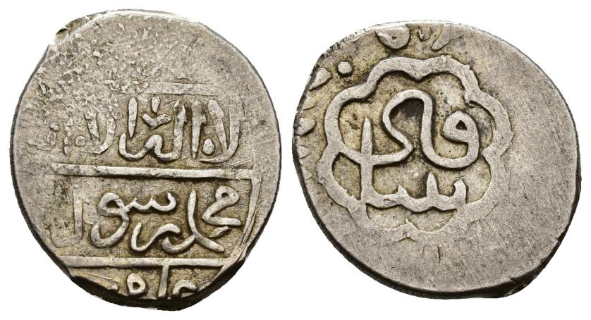 1161   -  MAMELUCOS. QA'ITBAY AL-ASHRAF ABU'L-NASR  (873-901 /1468/1495). Dírham. El Cairo. 887 H. AR 1,53 g. 14 mm. Balog 1964-818. MBC.