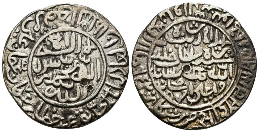 1200   -  SULTANATO DE DELHI. SURÍES. ISLAM SAH B. SER SAH (952-960/1545-1554). Rupia. Satka'un. 952 H. AR 10,77 g. 30 mm. MBC.