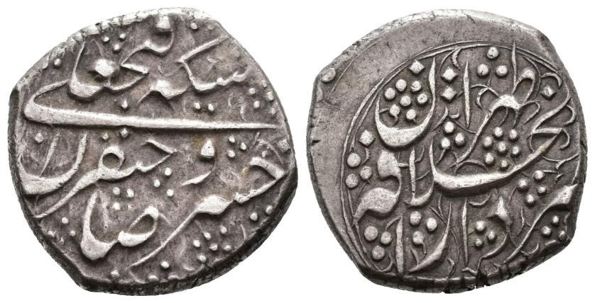 1260   -  KAYARÍES DE IRÁN. BABA JAN (1212-1250/1797-1834). Kran. Teherán / طهران. Sin fecha. AR 6,9 g. 19 mm. Tipo Mitch-2146. MBC+.