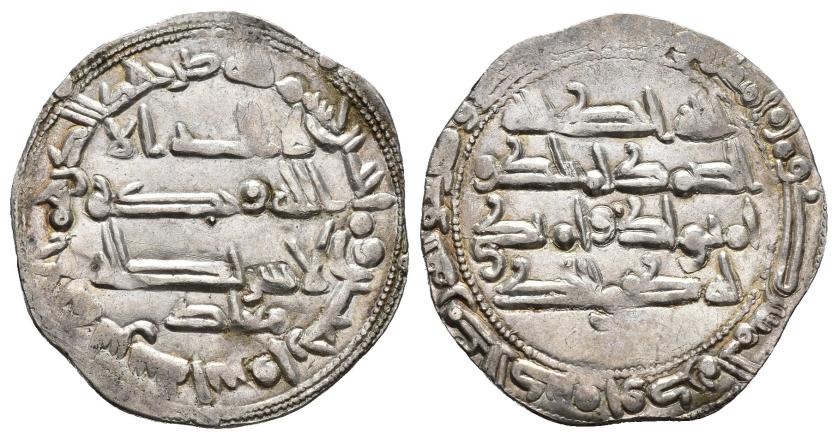136   -  EMIRATO. MUHAMMAD I (852-886).Dírham. Al-Andalus. 242 H. AR 2,24 g. 25 mm. V-245. R.B.O. EBC-.