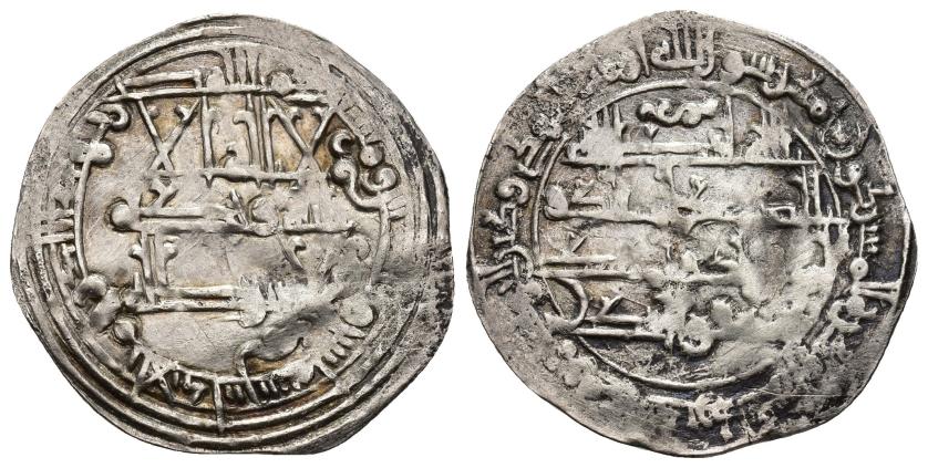 159   -  EMIRATO. MUHAMMAD I (852-886).Dírham. Al-Andalus. 262 H. AR 2,39 g. 28 mm. V-288. MBC/MBC-.