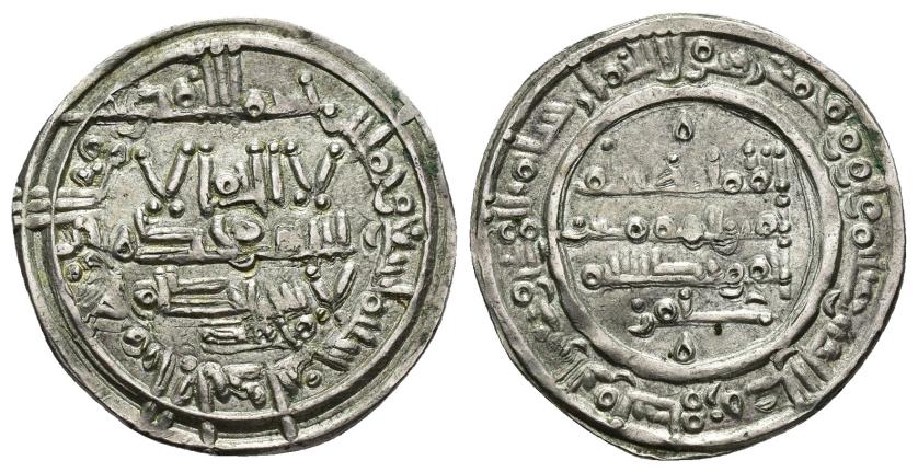 279   -  CALIFATO. HISAM II (977-1008). Dírham. Al-Andalus. 389 H. AR 3,27 g. 23 mm. V-541. MBC+/MBC.