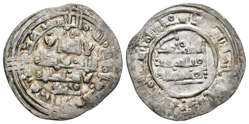 324   -  CALIFATO. MUHAMMAD II (1007-1009). Dírham. Al-Andalus. 400 H. AR 3,61 g. 25 mm. V-684; PV-6b. R.B.O. EBC-.