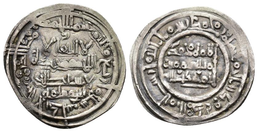 326   -  CALIFATO. MUHAMMAD II (1007-1009). Dírham. Al-Andalus. 400 H. AR 3,05 g. 25 mm. V-688; PV-4. MBC.