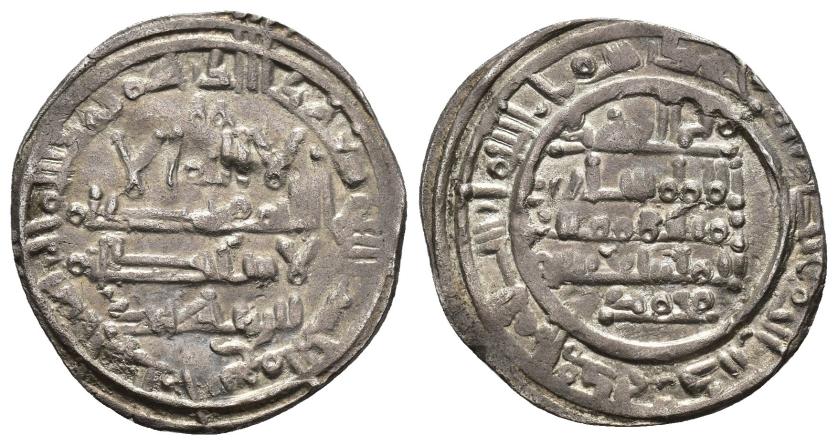 331   -  CALIFATO. SULAYMAN AL-MUSTA'IN (1009-1010). Dírham. Medina al-Zahra. 400 H. AR 3,2 g. 26 mm. V-696; PV-19b. R.B.O. EBC-.