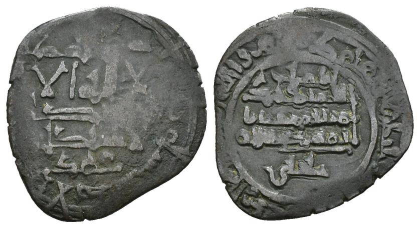 403   -  REINOS DE TAIFAS. TAIFA DE MÁLAGA. MUHAMMAD I AL-MAHDI B. IDRIS I B. 'ALI (438-444/1046-1052). Dírham. Al-Andalus. 443 H. VE 2,6 g. 21 mm. Tipo V-864; PV-104g. MBC-/MBC.