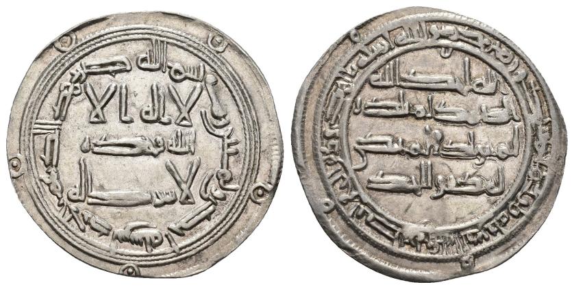 64   -  EMIRATO. AL-HAKAM I (796-821).Dírham. Al-Andalus. 181 H. AR 2,61 g. 28 mm. V-79. R.B.O. MBC+. Escasa.