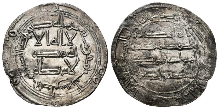 66   -  EMIRATO. AL-HAKAM I (796-821).Dírham. Al-Andalus. 183 H. AR2,6 g. 29 mm. V-81. Oxidaciones en rev. EBC-/BC+. Escasa.