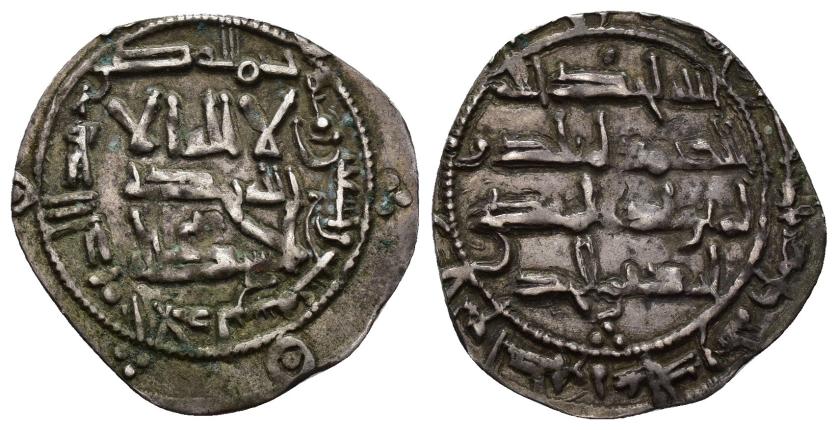 83   -  EMIRATO. AL-HAKAM I (796-821).Dírham. Al-Andalus. 199 H. AR 2,17 g. 23 mm. V-106. Algo recortada. MBC.