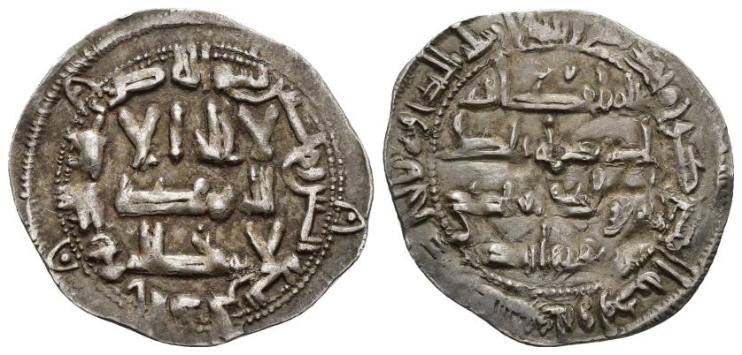 87   -  EMIRATO. AL-HAKAM I (796-821).Dírham. Al-Andalus. 202 H. AR 2,62 g. 27 mm. V-114. MBC.