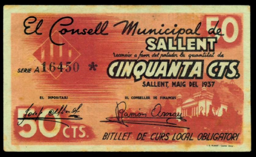 808   -  BILLETES LOCALES GUERRA CIVIL