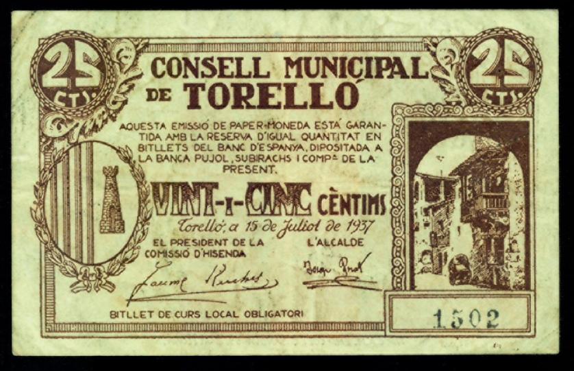 815   -  BILLETES LOCALES GUERRA CIVIL