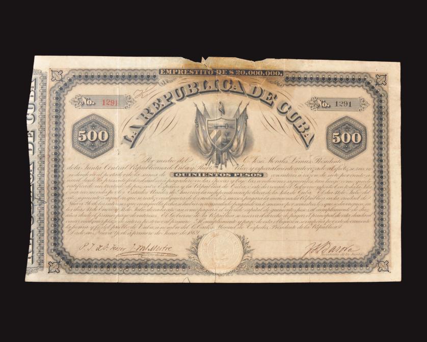 1562   -  BILLETES Y ACCIONES DE CUBA Y PUERTO RICO